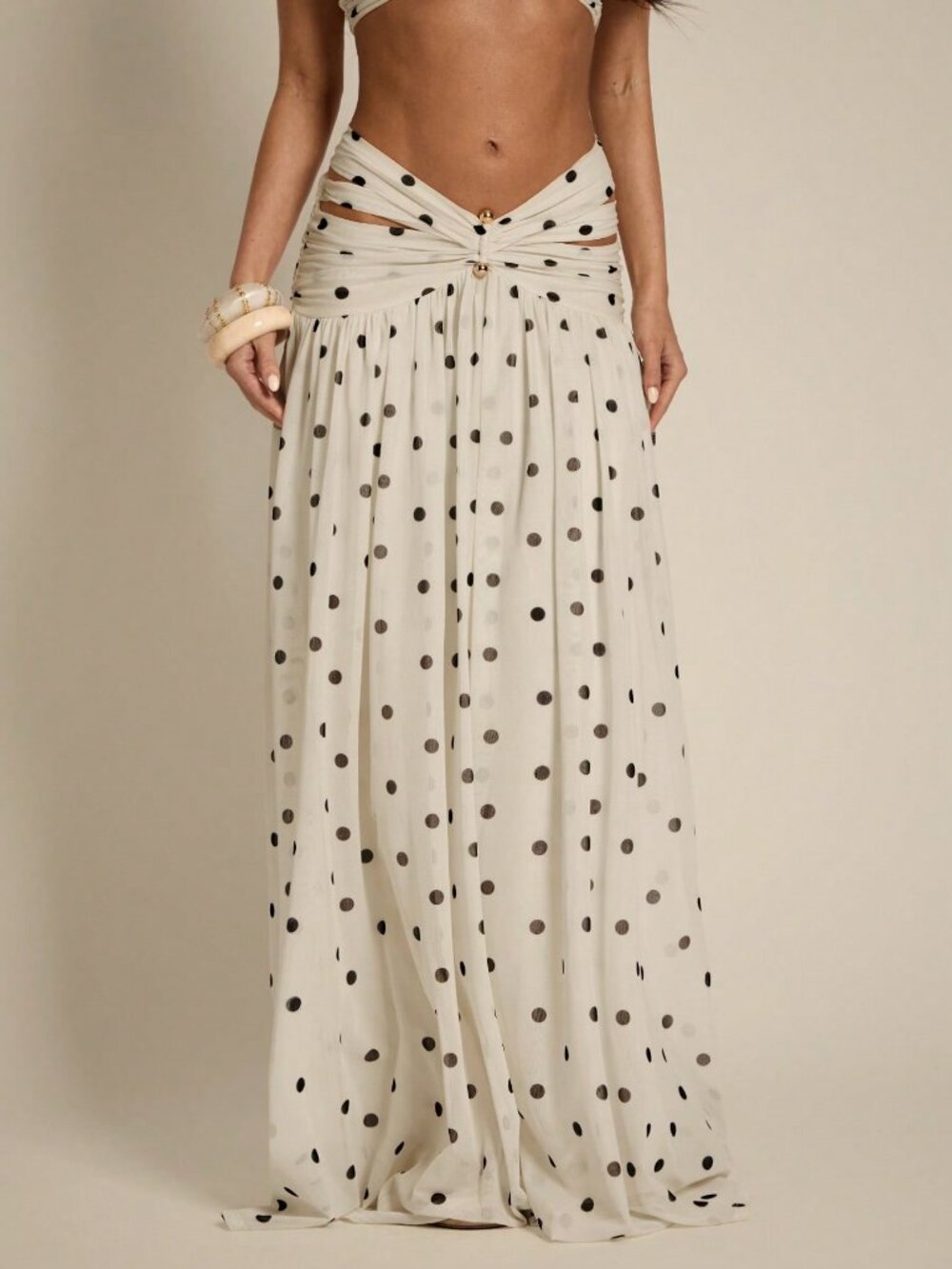 Polka Dot Women's Sexy Flowy Skirt - Picture 4 of 6